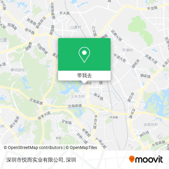 深圳市悦而实业有限公司地图