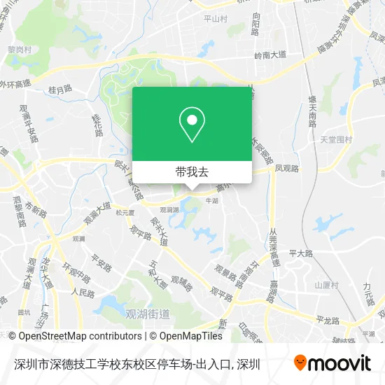 深圳市深德技工学校东校区停车场-出入口地图