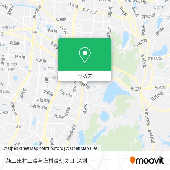 新二庄村二路与庄村路交叉口地图