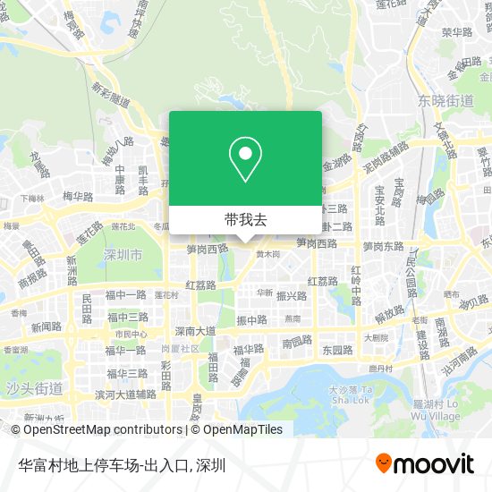 华富村地上停车场-出入口地图