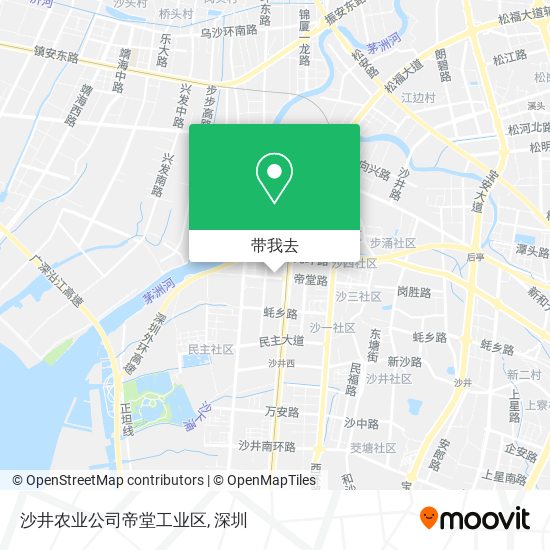 沙井农业公司帝堂工业区地图