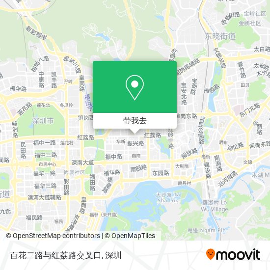 百花二路与红荔路交叉口地图