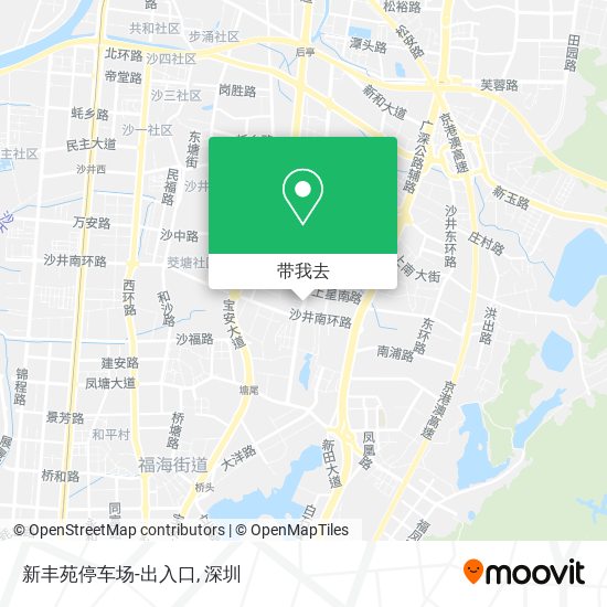 新丰苑停车场-出入口地图