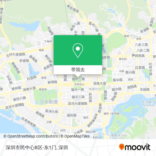 深圳市民中心B区-东1门地图