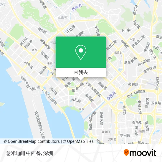意米咖啡中西餐地图