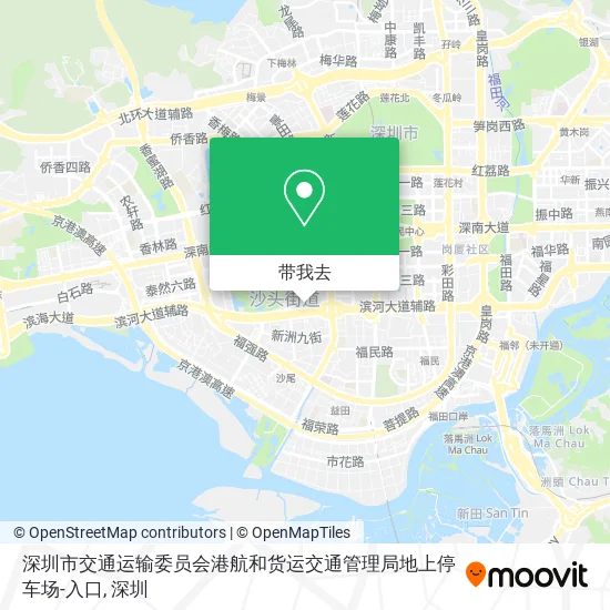 深圳市交通运输委员会港航和货运交通管理局地上停车场-入口地图