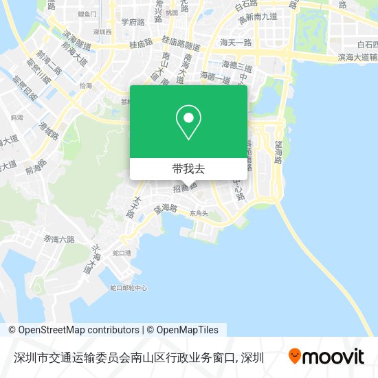 深圳市交通运输委员会南山区行政业务窗口地图