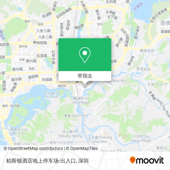 柏斯顿酒店地上停车场-出入口地图