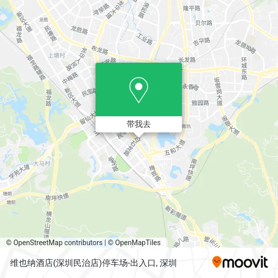 维也纳酒店(深圳民治店)停车场-出入口地图