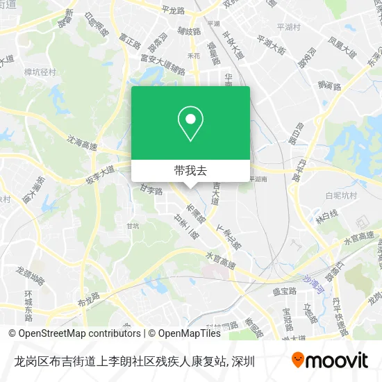 龙岗区布吉街道上李朗社区残疾人康复站地图