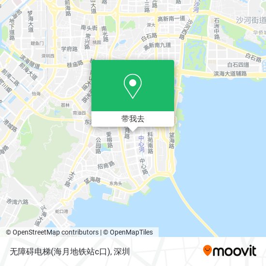 无障碍电梯(海月地铁站c口)地图