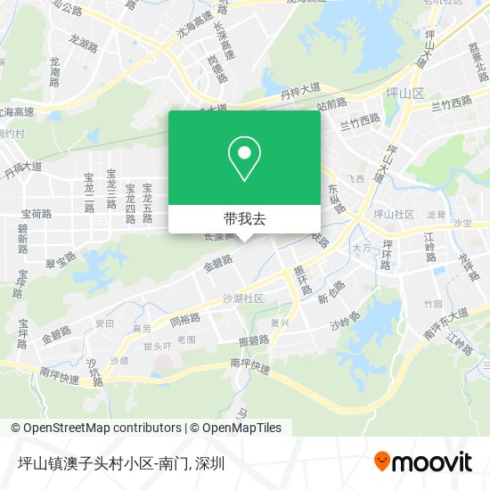 坪山镇澳子头村小区-南门地图