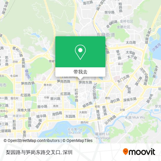 梨园路与笋岗东路交叉口地图