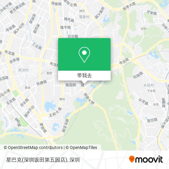 星巴克(深圳坂田第五园店)地图