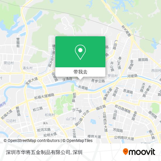 深圳市华将五金制品有限公司地图