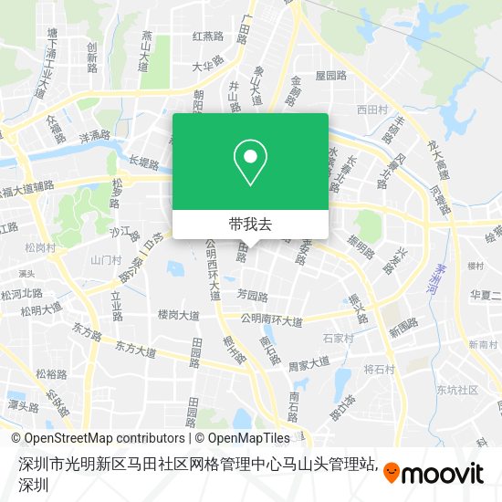 深圳市光明新区马田社区网格管理中心马山头管理站地图