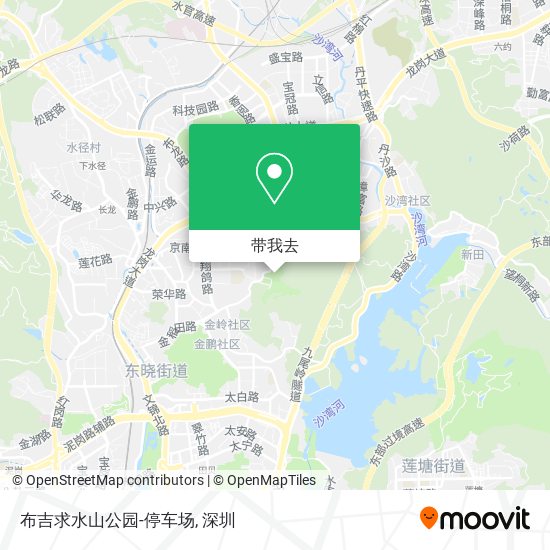 布吉求水山公园-停车场地图