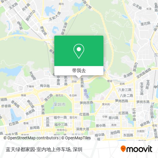 蓝天绿都家园-室内地上停车场地图