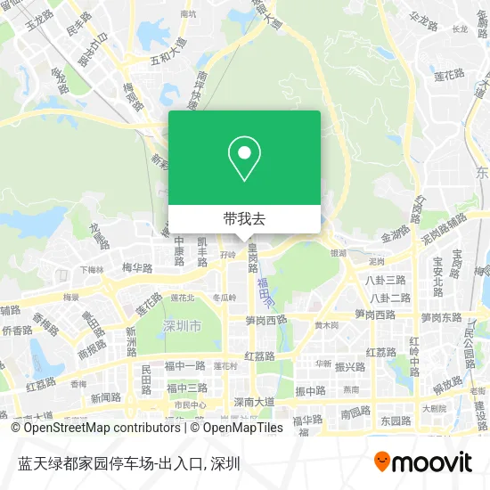 蓝天绿都家园停车场-出入口地图