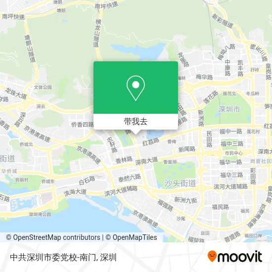 中共深圳市委党校-南门地图