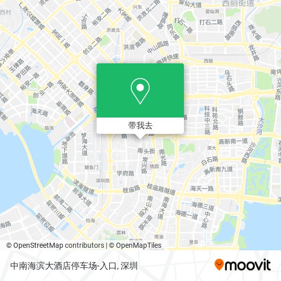 中南海滨大酒店停车场-入口地图