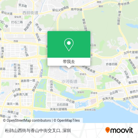 杜鹃山西街与香山中街交叉口地图