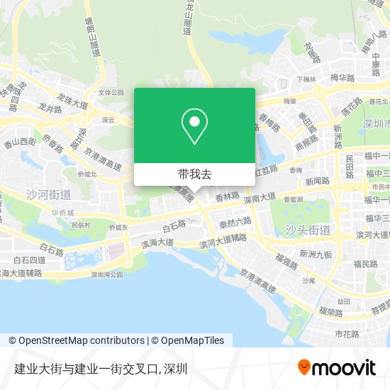 建业大街与建业一街交叉口地图