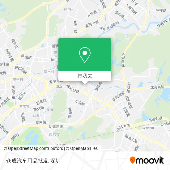 众成汽车用品批发地图