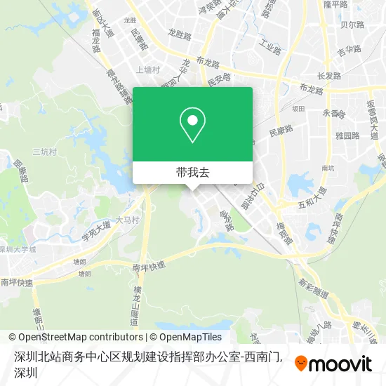 深圳北站商务中心区规划建设指挥部办公室-西南门地图