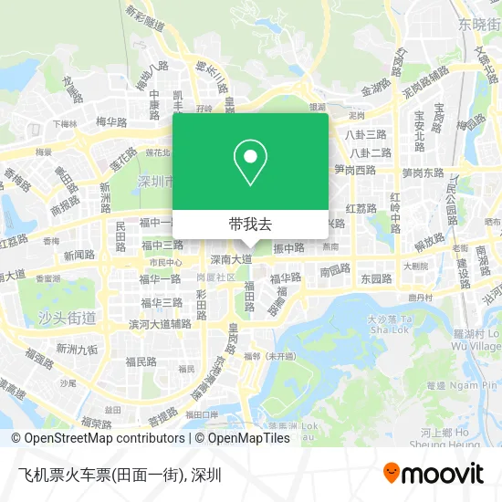 飞机票火车票(田面一街)地图