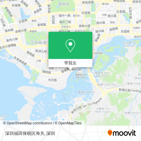 深圳福田保税区海关地图