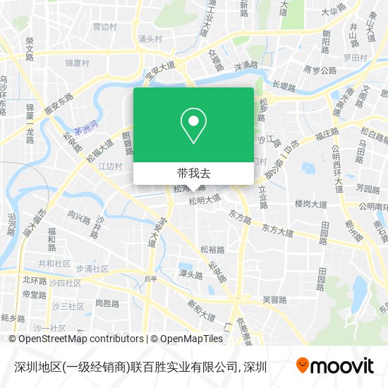 深圳地区(一级经销商)联百胜实业有限公司地图