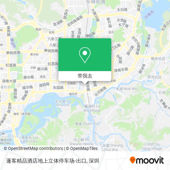 蓬客精品酒店地上立体停车场-出口地图