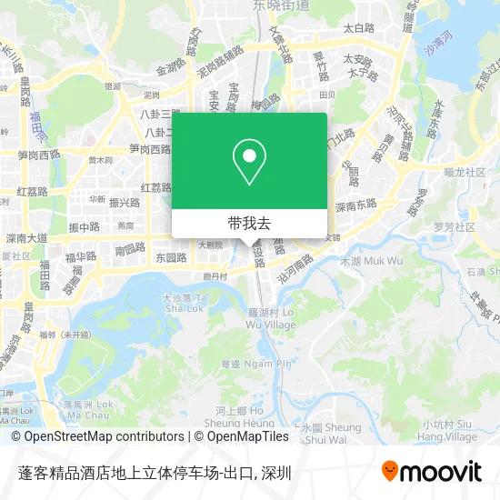 蓬客精品酒店地上立体停车场-出口地图