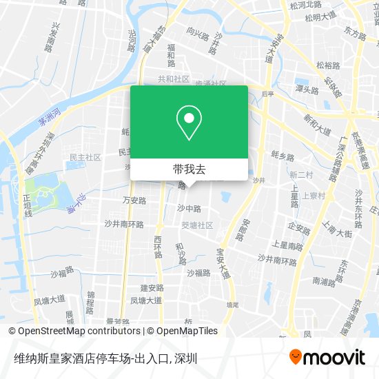 维纳斯皇家酒店停车场-出入口地图