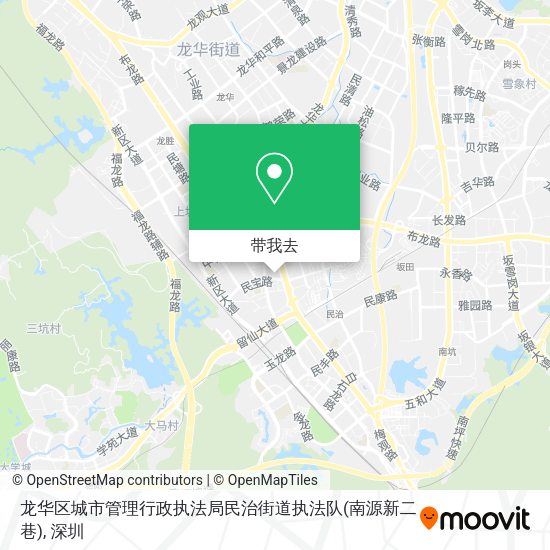 龙华区城市管理行政执法局民治街道执法队(南源新二巷)地图