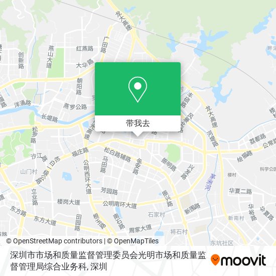 深圳市市场和质量监督管理委员会光明市场和质量监督管理局综合业务科地图