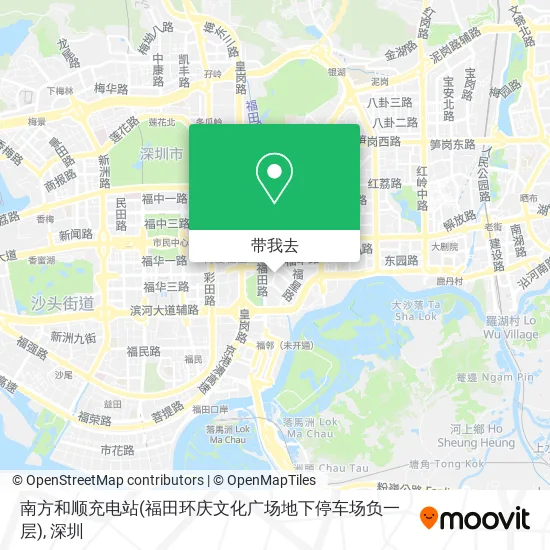 南方和顺充电站(福田环庆文化广场地下停车场负一层)地图