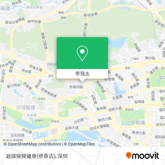 超级猩猩健身(侨香店)地图