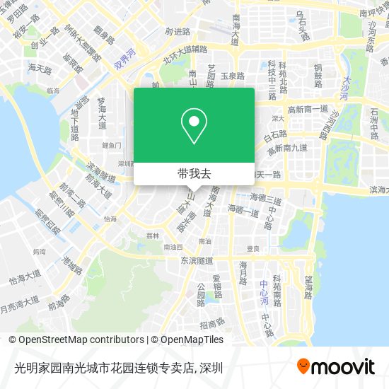 光明家园南光城市花园连锁专卖店地图