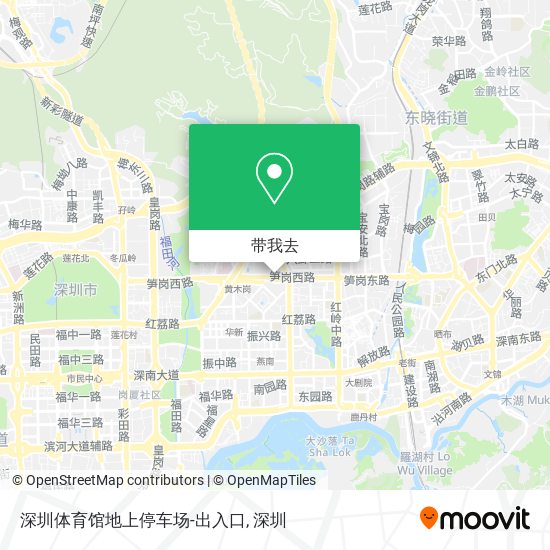 深圳体育馆地上停车场-出入口地图