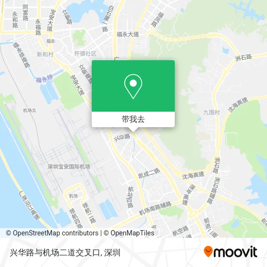 兴华路与机场二道交叉口地图