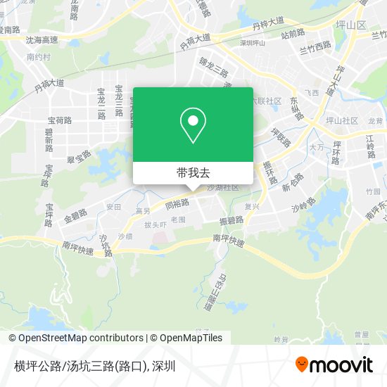 横坪公路/汤坑三路(路口)地图
