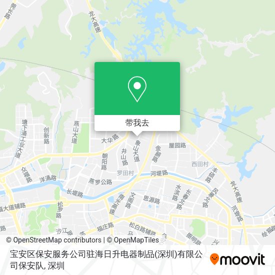 宝安区保安服务公司驻海日升电器制品(深圳)有限公司保安队地图