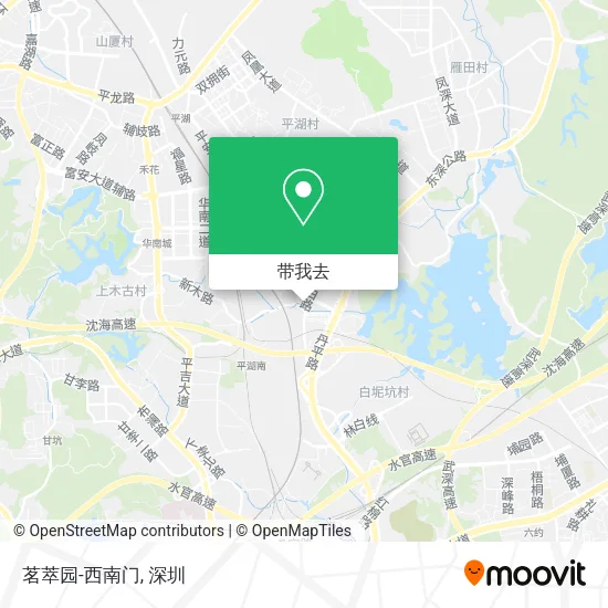 茗萃园-西南门地图