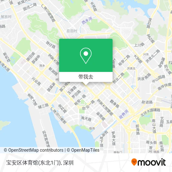 宝安区体育馆(东北1门)地图