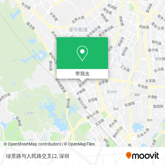 绿景路与人民路交叉口地图