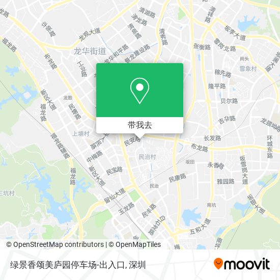 绿景香颂美庐园停车场-出入口地图