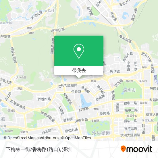 下梅林一街/香梅路(路口)地图