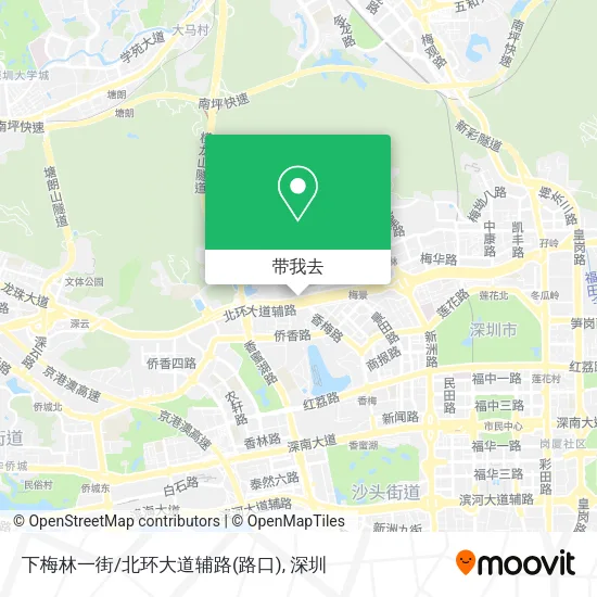 下梅林一街/北环大道辅路(路口)地图